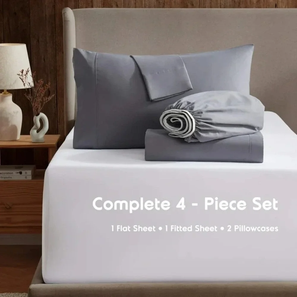 Nestl Queen Sheet Set 4Pc 1800 Microfiber Deep Pocket Extra Soft NEW